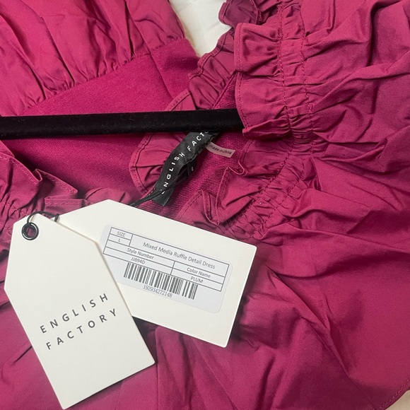 English Factory Fuchsia Ruffle Dress - Picture 5 of 7